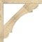 Ekena Millwork Olympic Block Rough Sawn Bracket w/ Offset Brace, Douglas Fir, 4"W x 26"D x 26"H BKT0402X26X26OLY05RDF - alternate 4